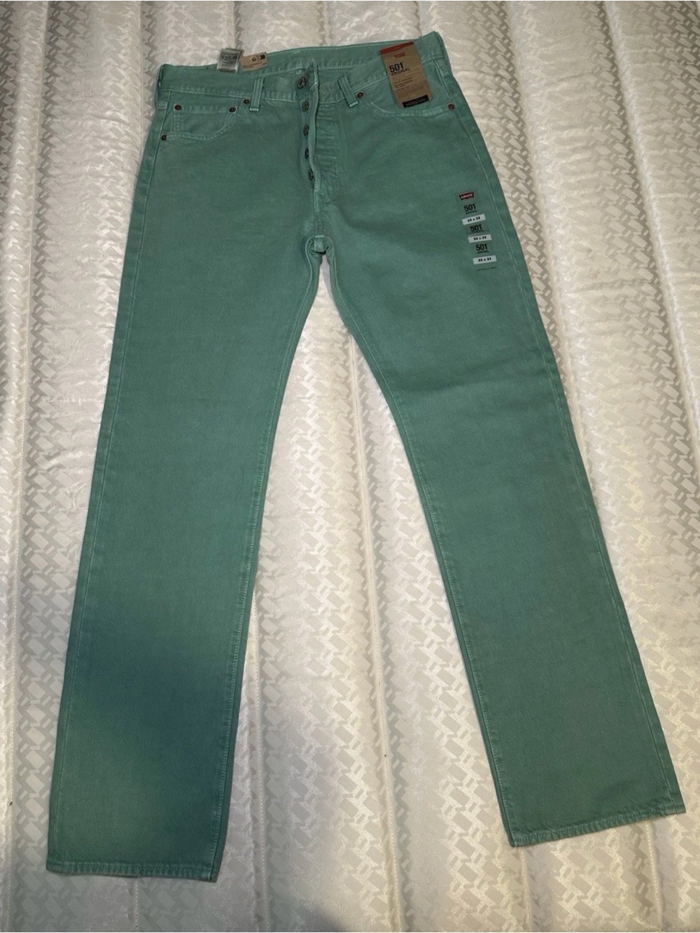 Levi's 501 Button-Fly Women’s Jeans - Teal Green